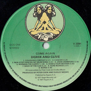 Derek And Clive* – Come Again- Vinyl