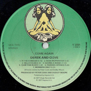 Derek And Clive* – Come Again- Vinyl