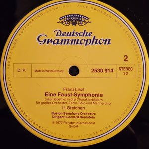 Liszt*, Boito* / Kenneth Riegel, Boston Symphony Orchestra, Nicolai Ghiaurov, Wiener Philharmoniker, Leonard Bernstein – Liszt: Faust-Symphonie / Boito: Mefistofele (Prologo) - Vinyl