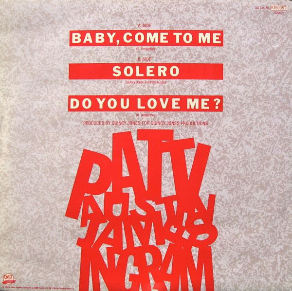 Patti Austin & James Ingram – Baby, Come To Me - Vinyl
