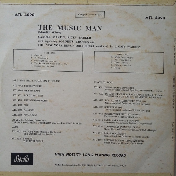 Jennie Gray, Steve Jackson (12), New York Revue Orchestra Conduced By Jimmy Warren – The Music Man (Meredith Wilson) - Vinyl
