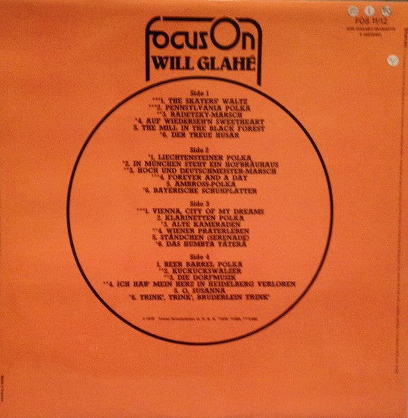 Will Glahé And His Orchestra* – Focus On Will Glahe – Vinyl
