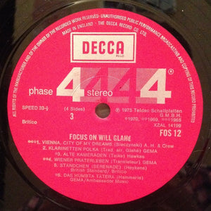 Will Glahé And His Orchestra* – Focus On Will Glahe – Vinyl