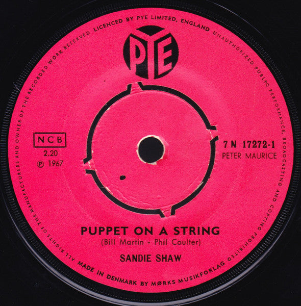 Sandie Shaw – Puppet On A String – Vinyl Lp "7 Seven inch record