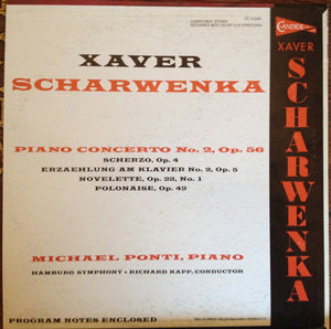 Xaver Scharwenka, Richard Kapp, Michael Ponti – Piano Concerto No. 2, Op. 56 - Vinyl