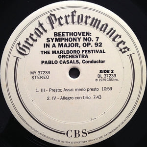Beethoven* - Casals*, Marlboro Festival Orchestra – Beethoven: Symphony No. 7 - Vinyl
