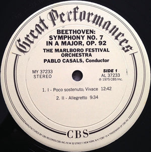 Beethoven* - Casals*, Marlboro Festival Orchestra – Beethoven: Symphony No. 7 - Vinyl