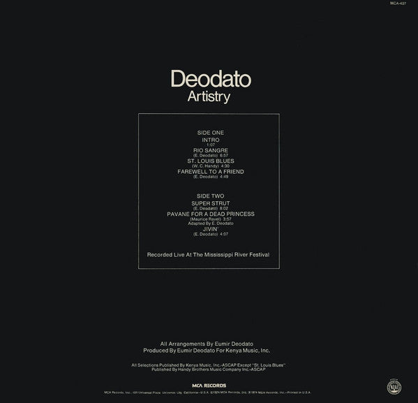 Deodato* – Artistry - Vinyl