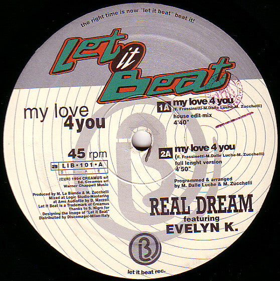 Real Dream Featuring Evelyn K.* – My Love 4 You – Vinyl
