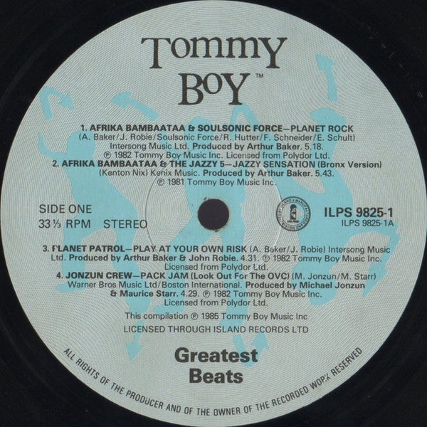 Tommy Boy - Greatest Beats - Vinyl