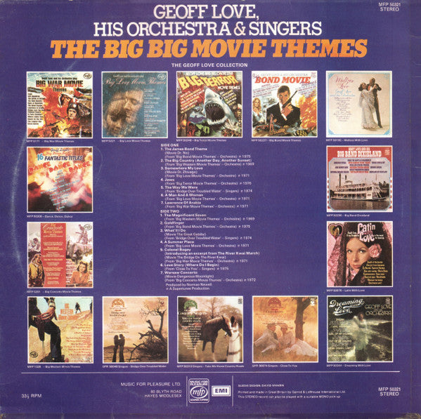 Geoff Love, His Orchestra & Singers – The Big Big Movie Themes - Vinyl