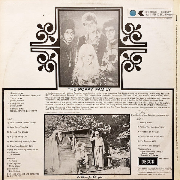 The Poppy Family Featuring Susan Jacks – Which Way You Goin' Billy? - Vinyl