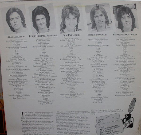 Bay City Rollers ‎– Rollin' - Vinyl