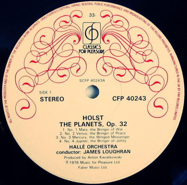 Holst*, Hallé Orchestra, James Loughran – The Planets - Vinyl