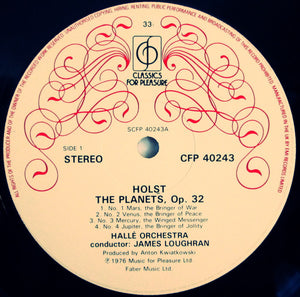 Holst*, Hallé Orchestra, James Loughran – The Planets - Vinyl