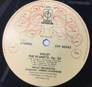 Holst*, Hallé Orchestra, James Loughran – The Planets - Vinyl