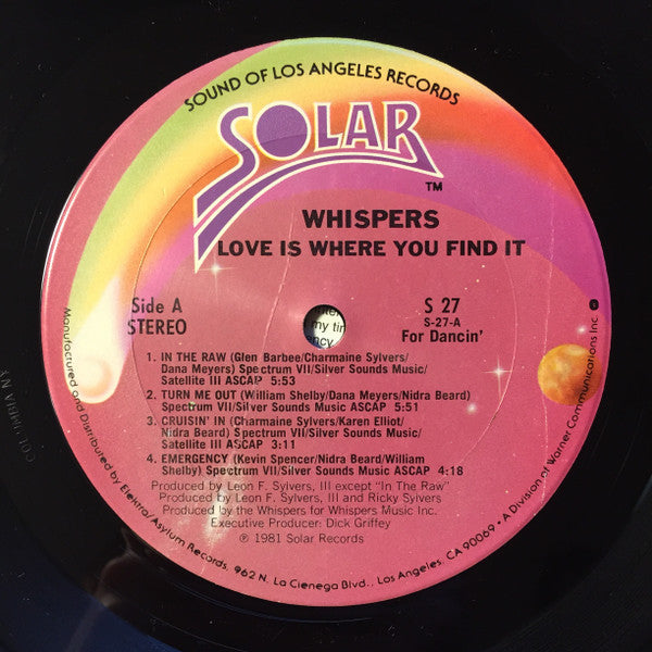 Whispers* – Love Is Where You Find It - Vinyl