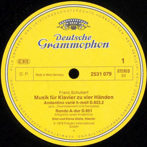 Franz Schubert / Emil Gilels, Elena Gilels – Fantasie F-moll (F-Minor) - Andantino Varie H-moll (B-Minor) - Grand Rondeau A-dur (A-Major) - Ecossaises- Vinyl