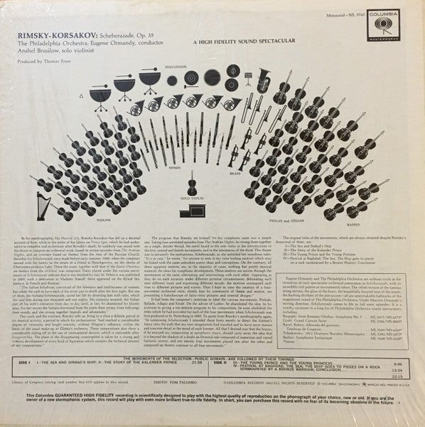 Rimsky-Korsakov* - The Philadelphia Orchestra, Eugene Ormandy, Anshel Brusilow – Scheherazade – Vinyl