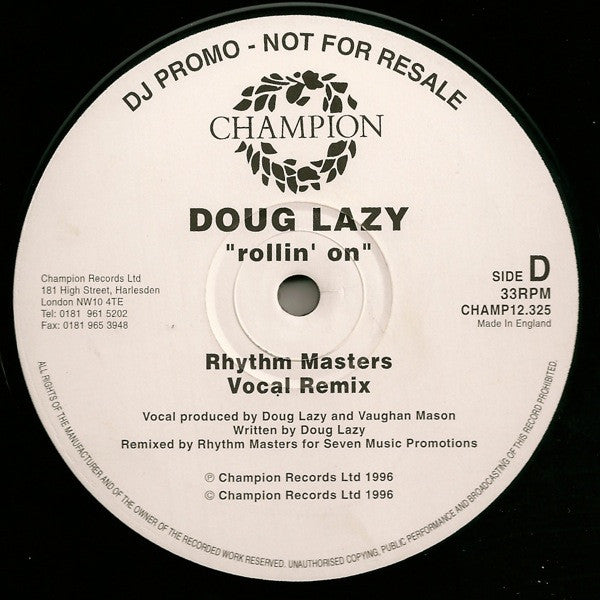 Doug Lazy – Rollin' On - Vinyl