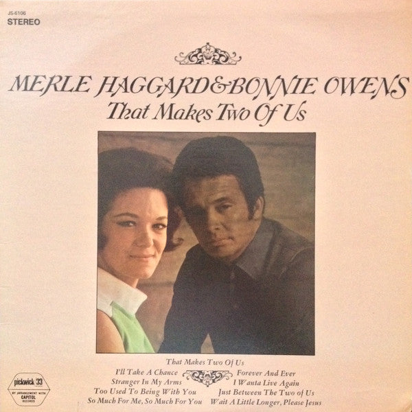 Merle Haggard & Bonnie Owens – That Makes Two Of Us - Vinyl
