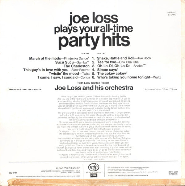 Joe Loss – Joe Loss Plays Your All-Time Party Hits - Vinyl