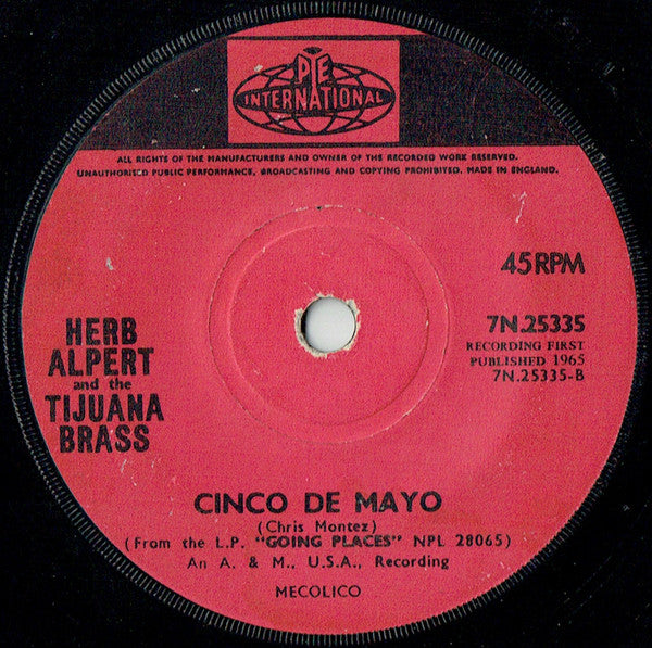 Herb Alpert And The Tijuana Brass* – Spanish Flea - Vinyl Lp "7 Seven inch record