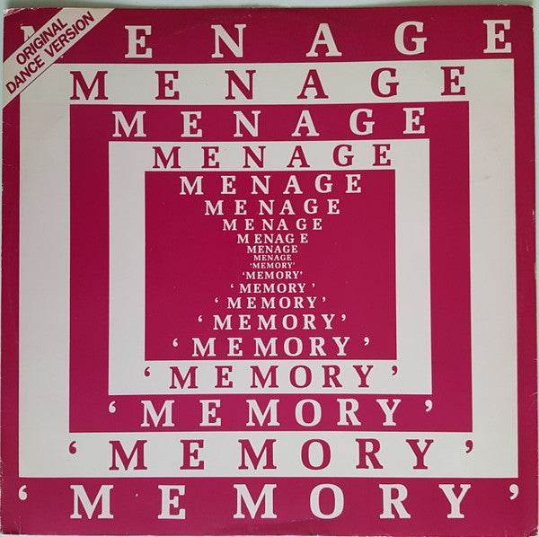 Menage (2) – Memory - Vinyl