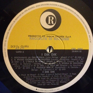 I Dik Dik – Raccolta Di Successi – Vinyl