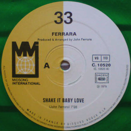 Ferrara – Shake It Baby Love - Vinyl