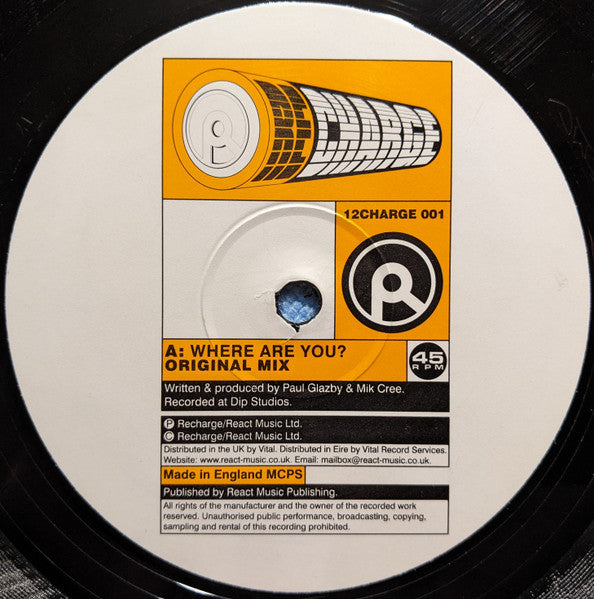 Paul Glazby Vs Dynamic Intervention – Where Are You? – Vinyl