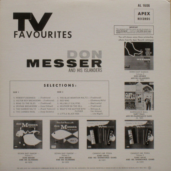 Don Messer And His Islanders – TV Favourites - Vinyl