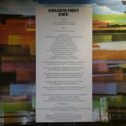 Saturday Night Band – Come On Dance, Dance – Vinyl
