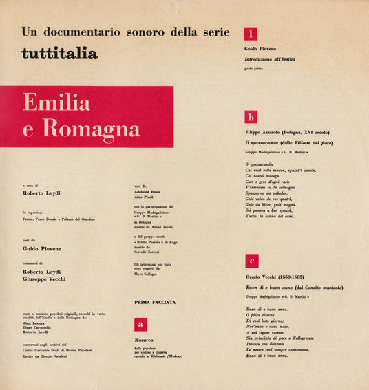 Various – Emilia Romagna - Vinyl