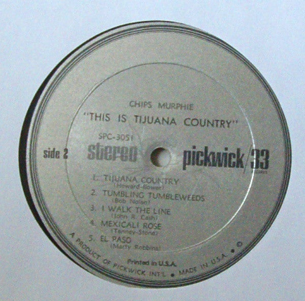 Chips Murphie & His Border Brass – This Is Tijuana Country - Vinyl
