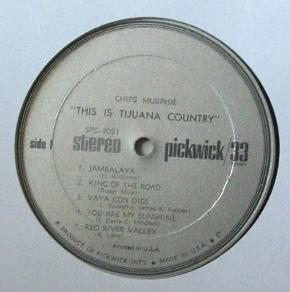 Chips Murphie & His Border Brass – This Is Tijuana Country - Vinyl