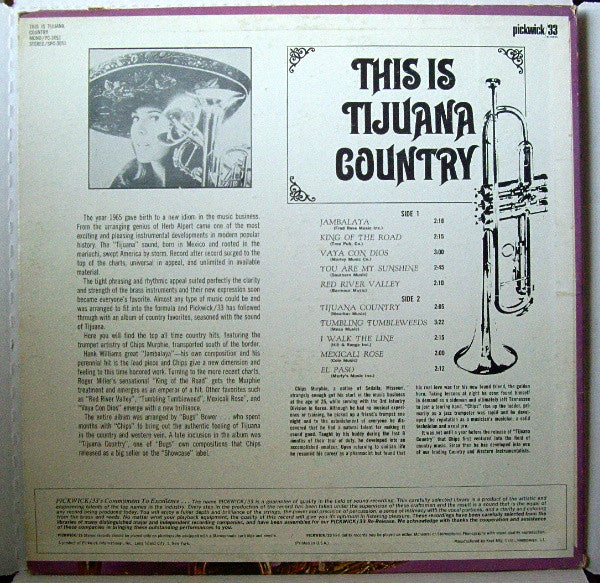 Chips Murphie & His Border Brass – This Is Tijuana Country - Vinyl