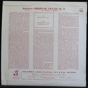 Beethoven* - Walter Gieseking - Philharmonia Orchestra / Herbert Von Karajan – "Emperor" Concerto - Vinyl