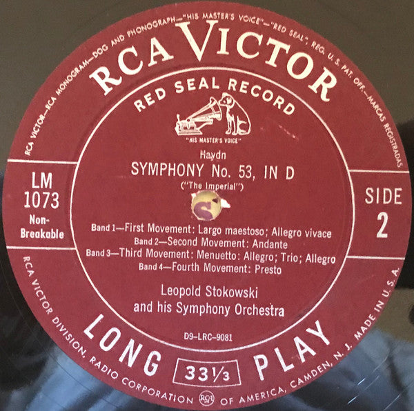 Haydn* / Liszt* - Leopold Stokowski And His Symphony Orchestra* – Symphony N° 53 in D ("The Imperial") / Les Préludes - Vinyl