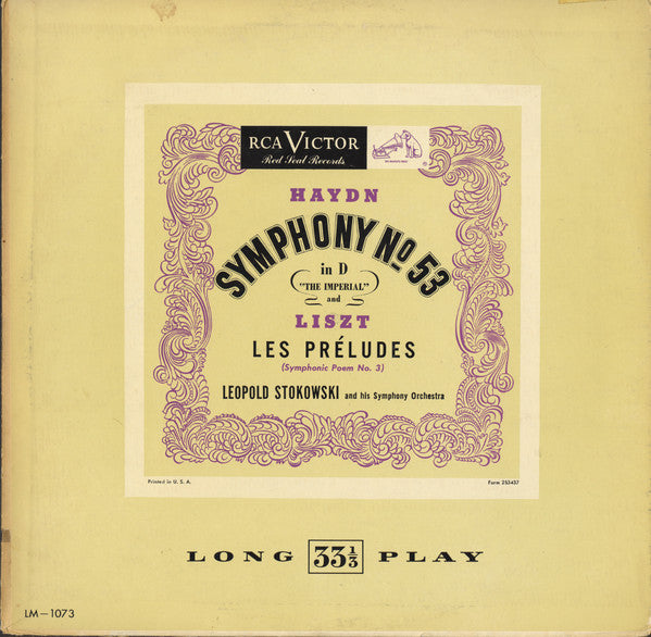 Haydn* / Liszt* - Leopold Stokowski And His Symphony Orchestra* – Symphony N° 53 in D ("The Imperial") / Les Préludes - Vinyl