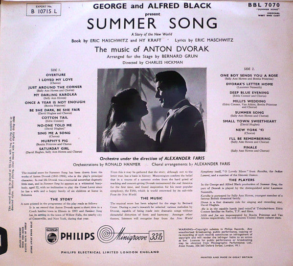 Sally Ann Howes, David Hughes (11) – Summer Song – Vinyl