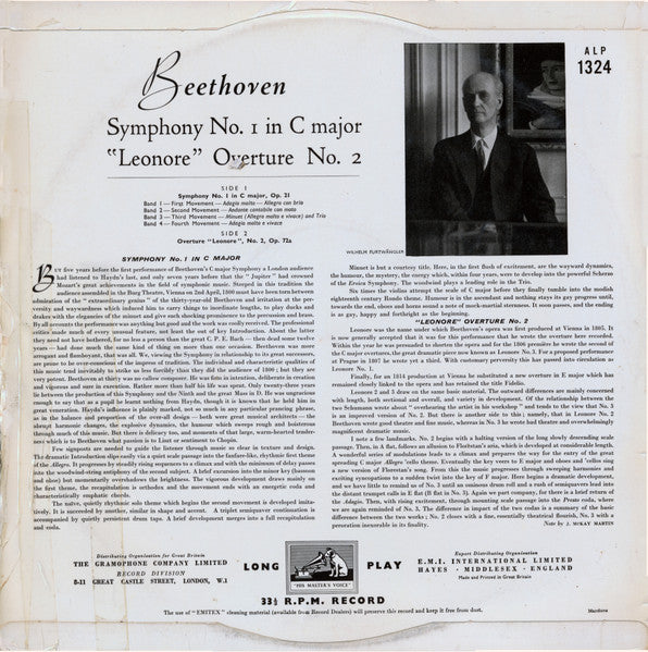 Beethoven*, Wilhelm Furtwängler – Wilhelm Furtwängler Conducting Beethoven - Vinyl