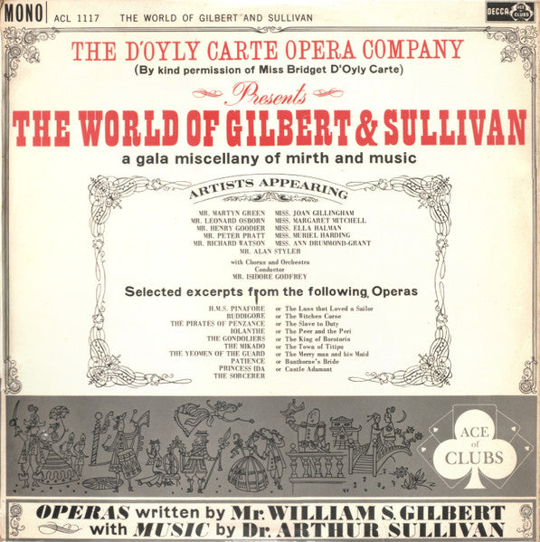 Gilbert & Sullivan - The D'Oyly Carte Opera Company* – The World Of Gilbert & Sullivan – Vinyl