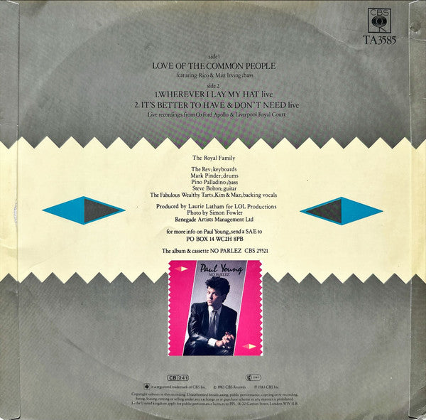 Paul Young – Love Of The Common People (Extended Club Mix)- Vinyl