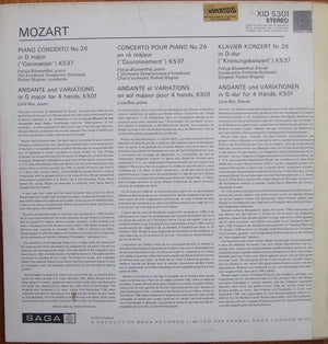 Mozart* – Piano Concerto No 26 (Coronation) K537 / Andante And Variations For 4 Hands, K501 – Vinyl