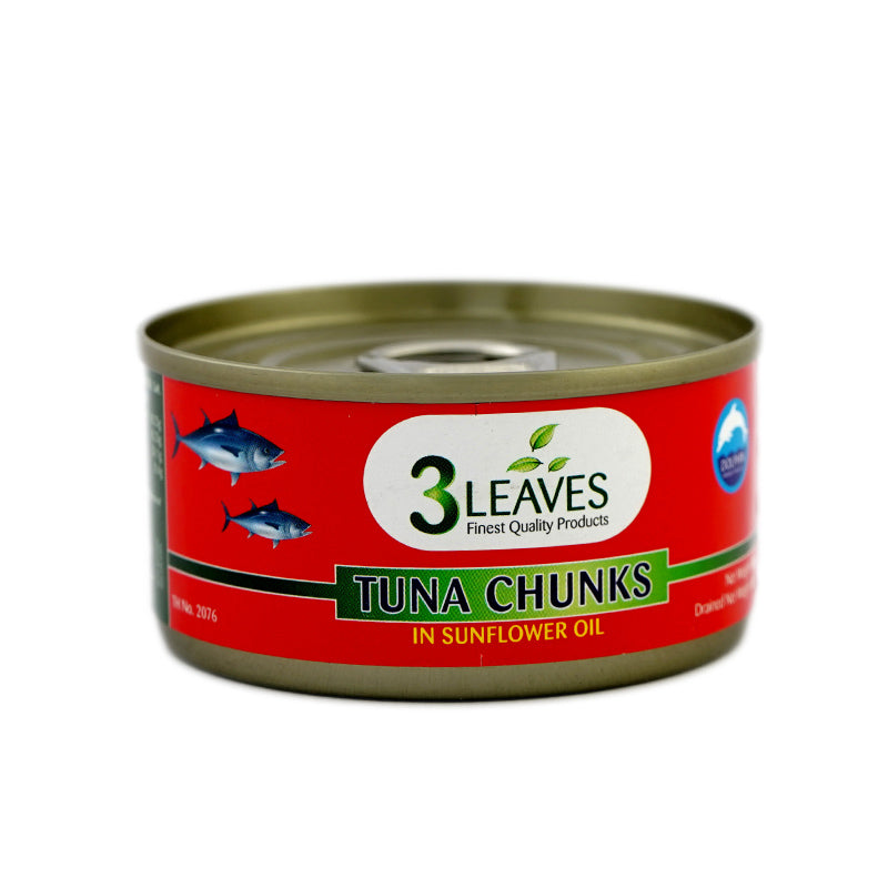 3Leaves Tuna Chunks in Sunflower Oil 80g
