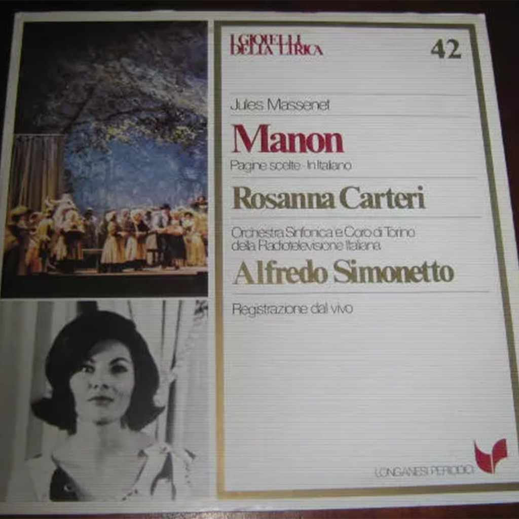 I Gioielli Della Lirica Lp " MANON " Longanesi Periodici n° 42 - Vinyl