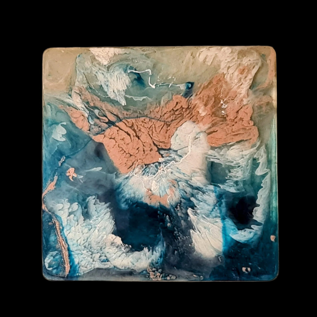 Blue Square Coaster 3