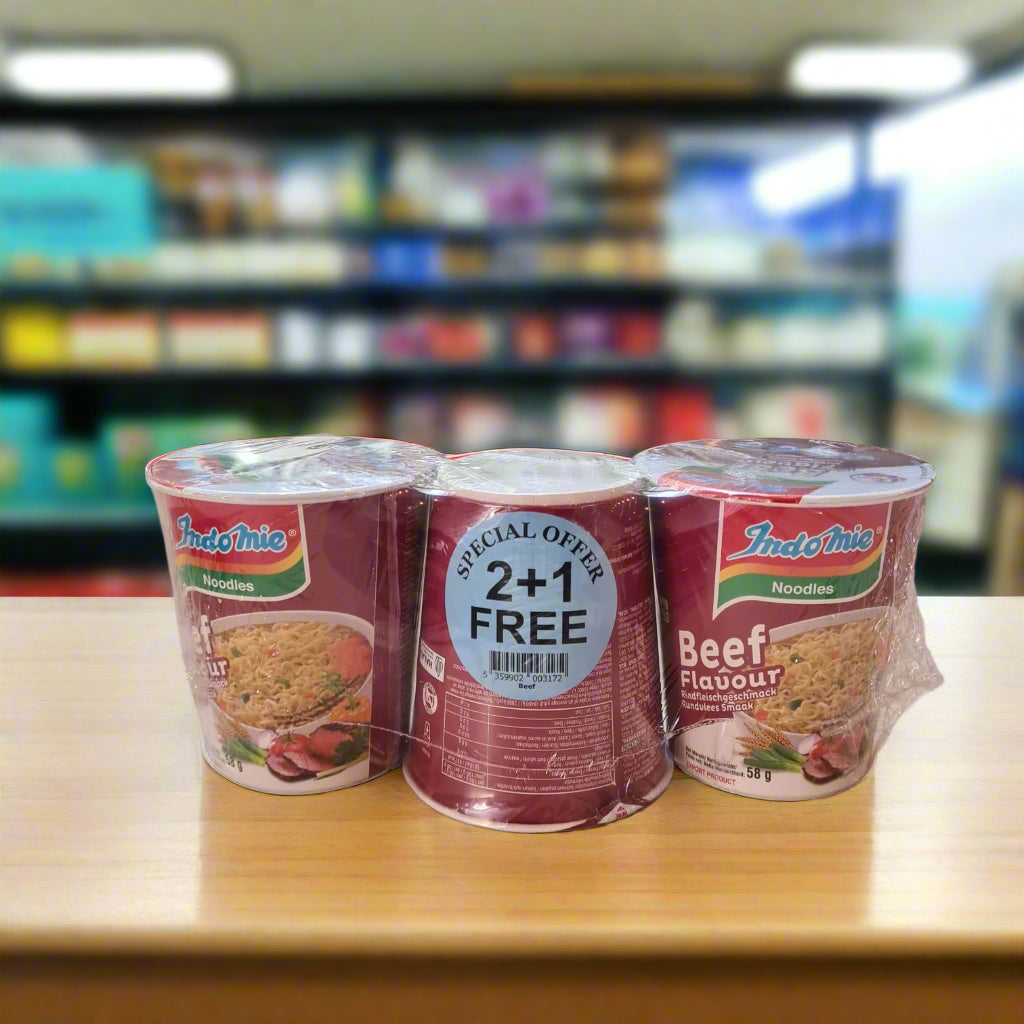 Indomie CUP Beef Halal  2+1Free, 3x75g
