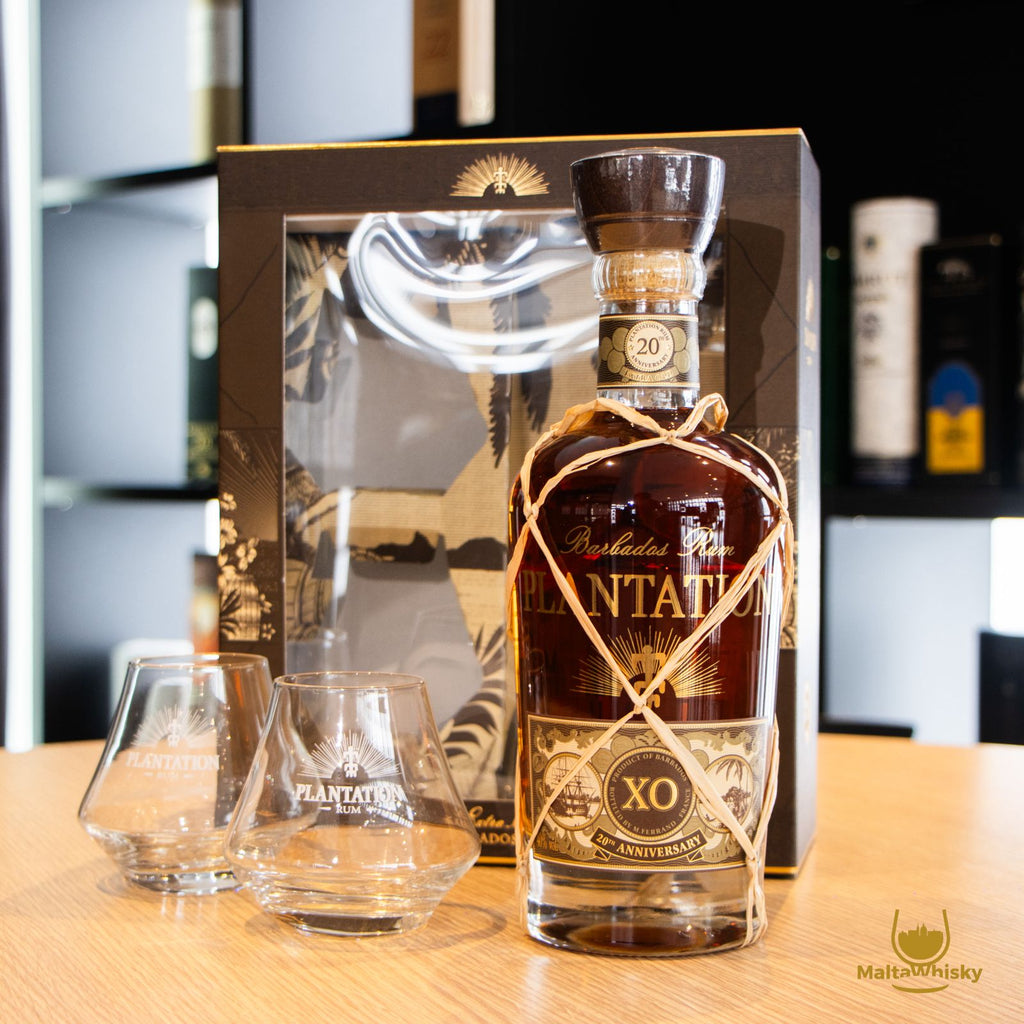 Plantation XO 20th Anniversary w/glasses giftset 70cl 40%